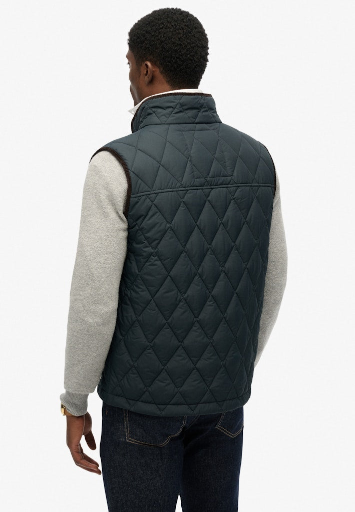 SUPERDRY QUILTED ESTATE GILET - NAVY