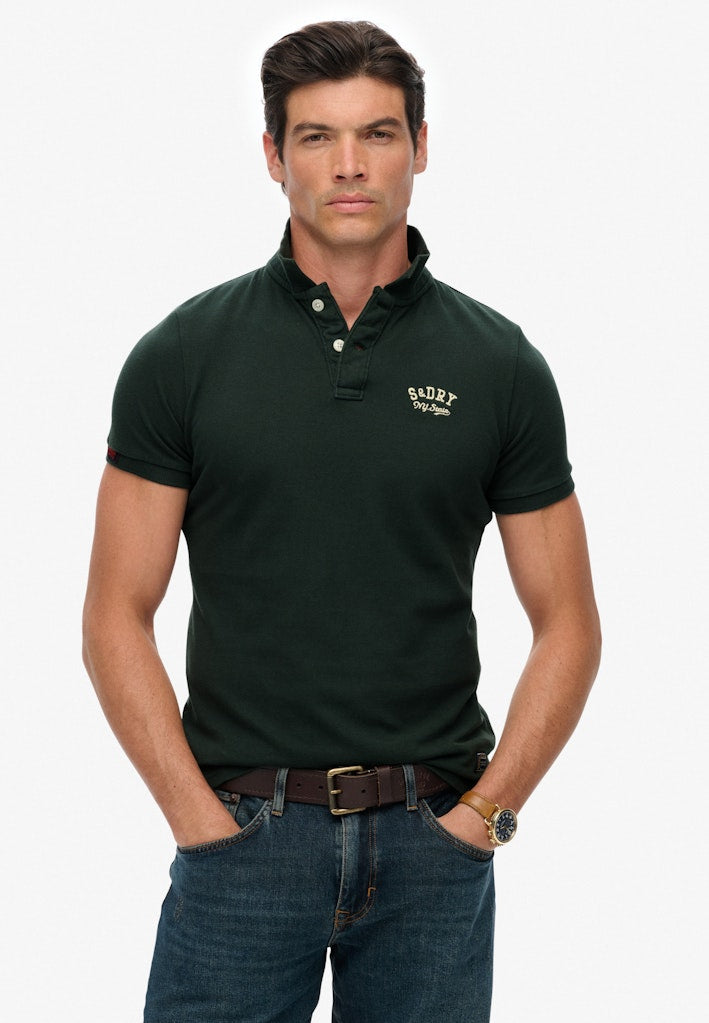 SUPERDRY VINTAGE ATHLETIC POLO - EAGLE GREEN