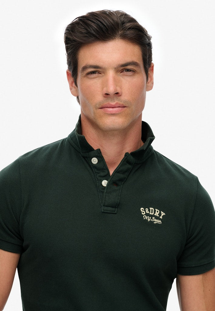 SUPERDRY VINTAGE ATHLETIC POLO - EAGLE GREEN