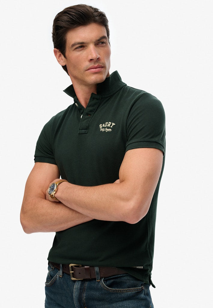 SUPERDRY VINTAGE ATHLETIC POLO - EAGLE GREEN