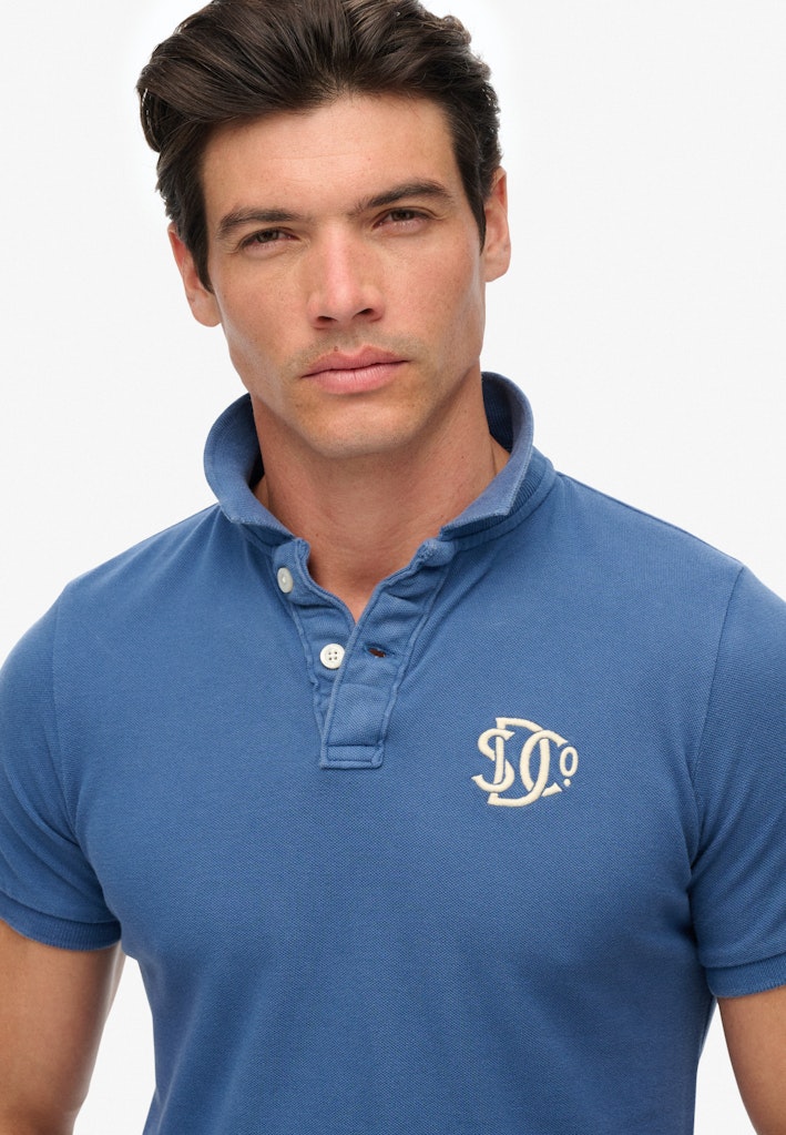SUPERDRY VINTAGE ATHLETIC POLO - BAY BLUE