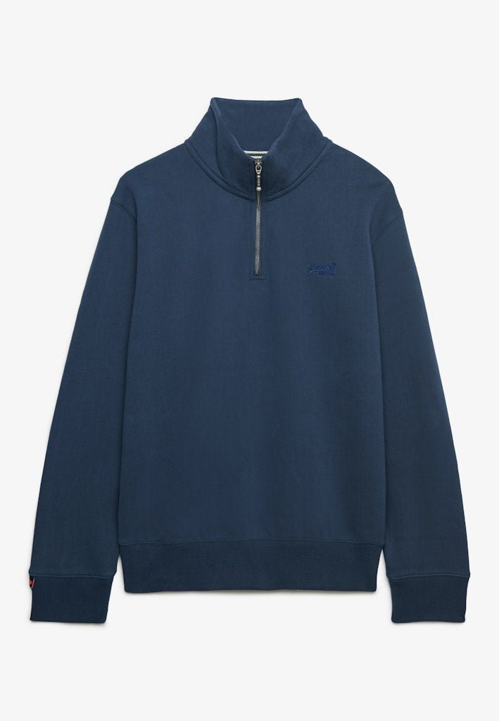 SUPERDRY ESS LOGO 1/2 ZIP - NAVY