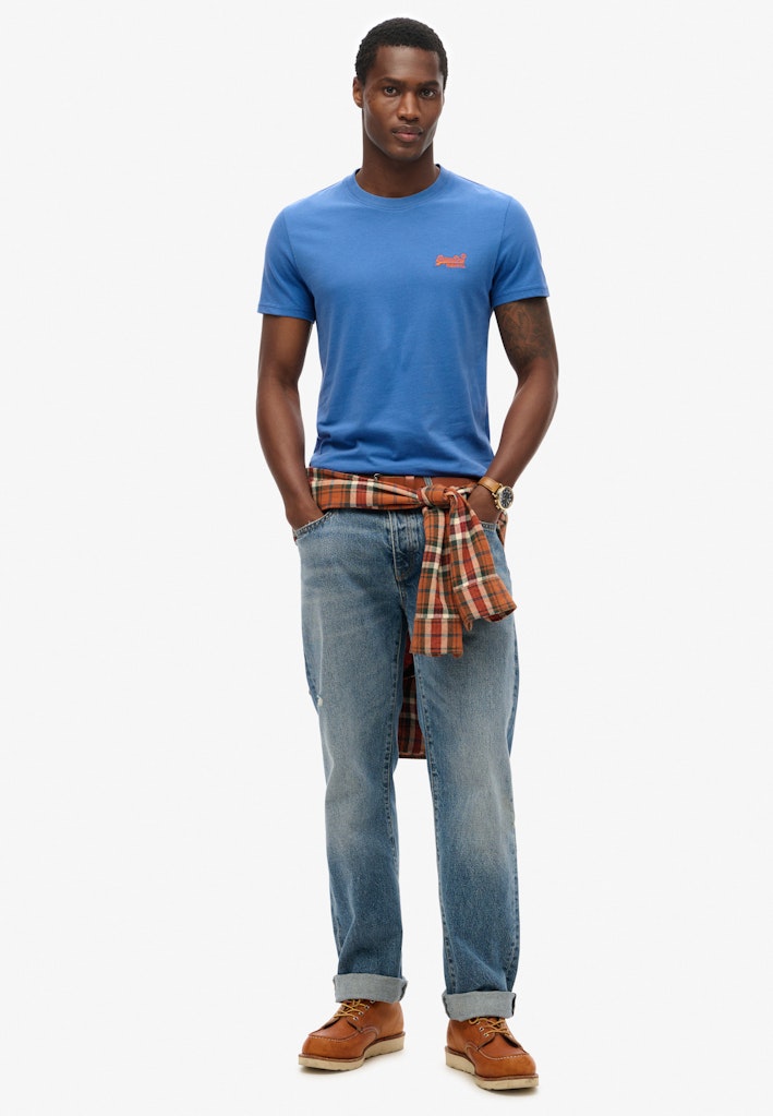 SUPERDRY ESS LOGO EMB TEE - MONACO BLUE