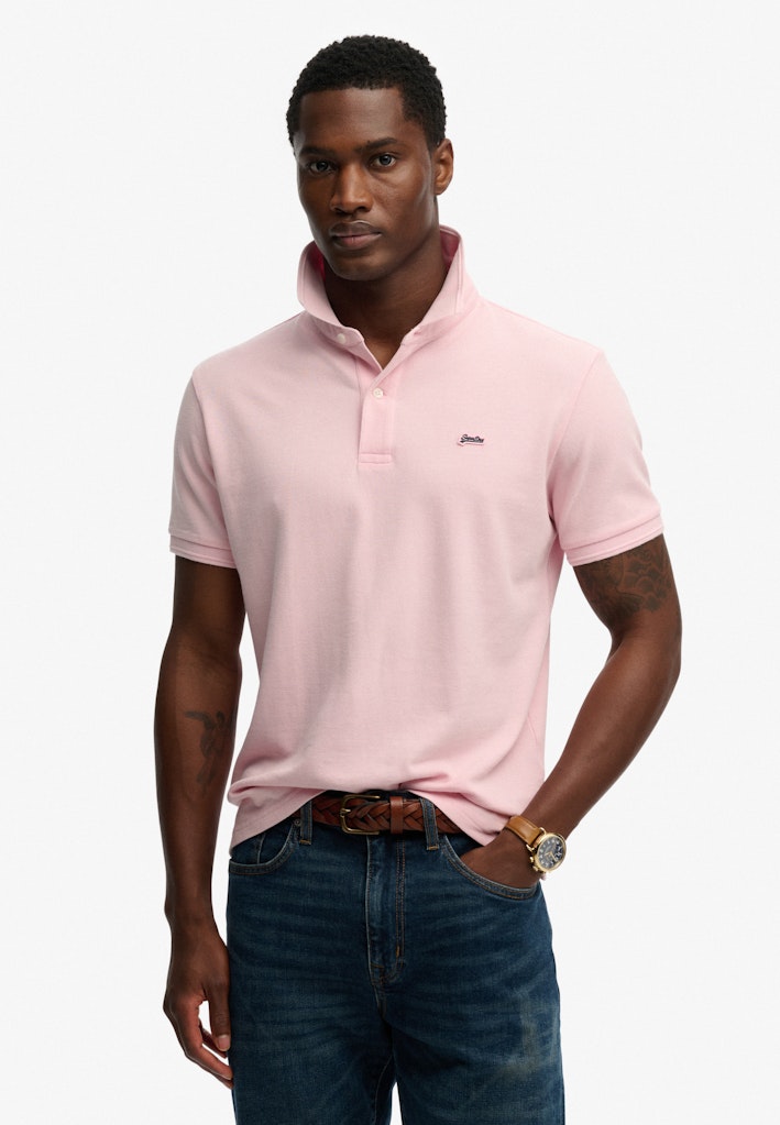 SUPERDRY CLASSIC PIQUE POLO - MON PINK