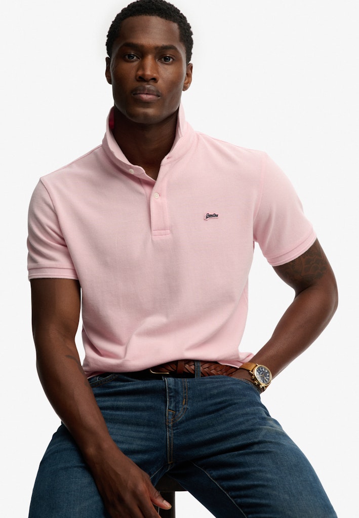 SUPERDRY CLASSIC PIQUE POLO - MON PINK