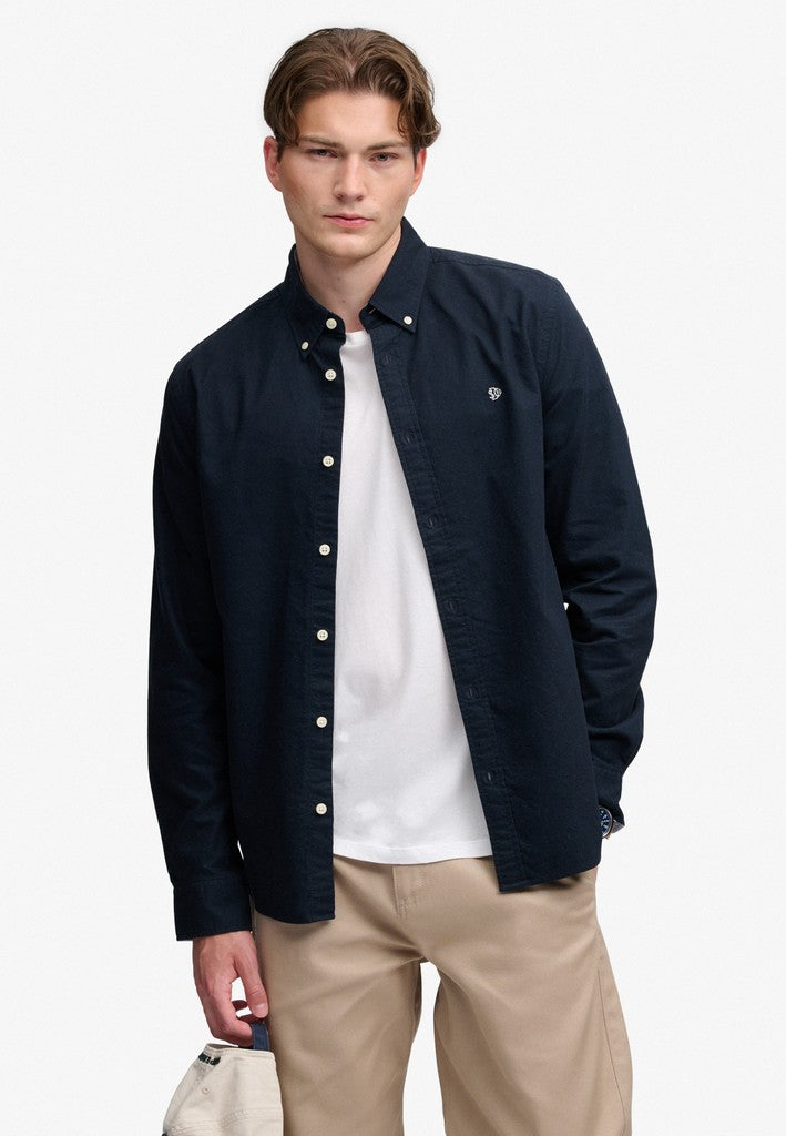 SUPERDRY PREPPY OXFORD L/S SHIRT - NAVY