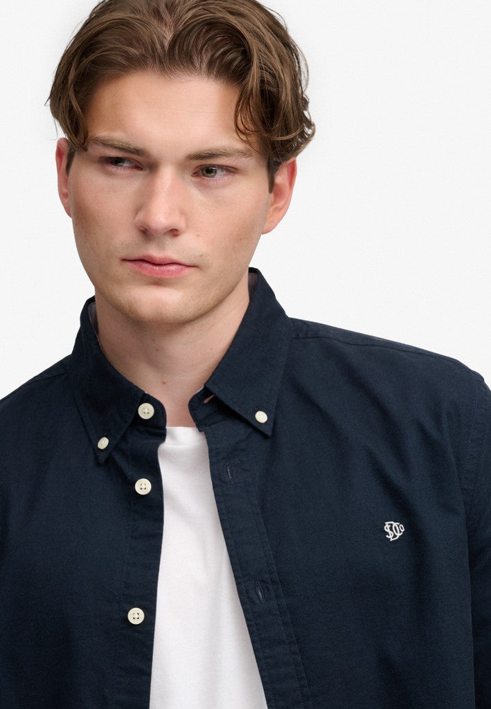SUPERDRY PREPPY OXFORD L/S SHIRT - NAVY