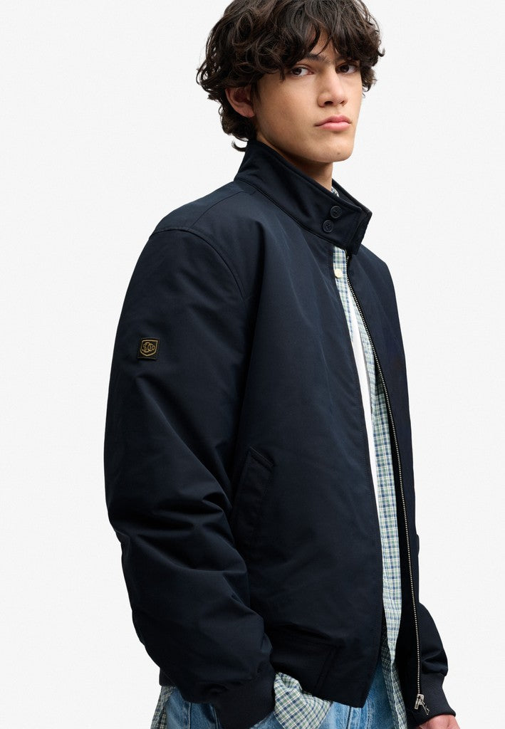SUPERDRY CAMPUS PADDED HARRINGTON - NAVY