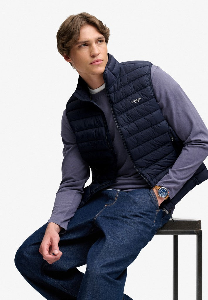 SUPERDRY FUJI LITE PADDED GILET - NAVY