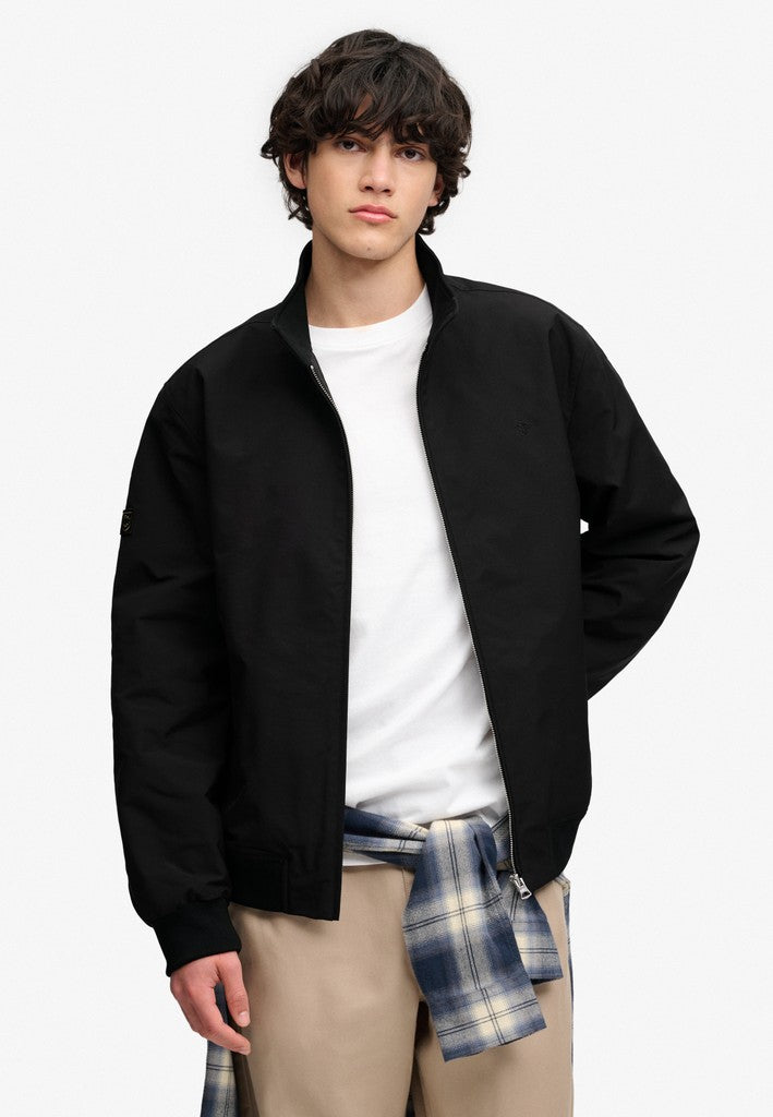 SUPERDRY CAMPUS PADDED HARRINGTON - BLACK