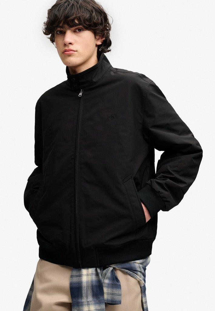 SUPERDRY CAMPUS PADDED HARRINGTON - BLACK