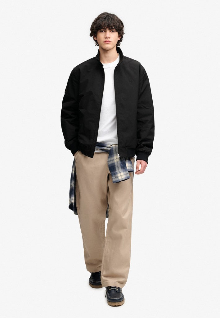 SUPERDRY CAMPUS PADDED HARRINGTON - BLACK