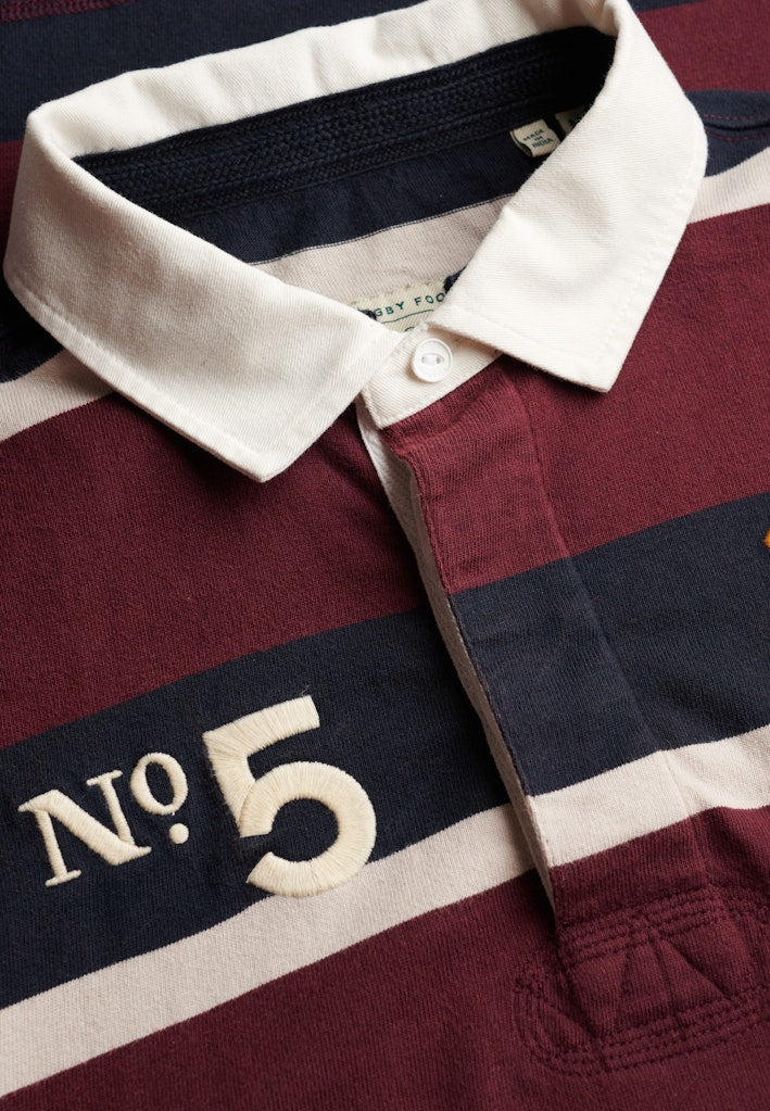 SUPERDRY DOUBLE EMBLEM STRIPE RUGBY