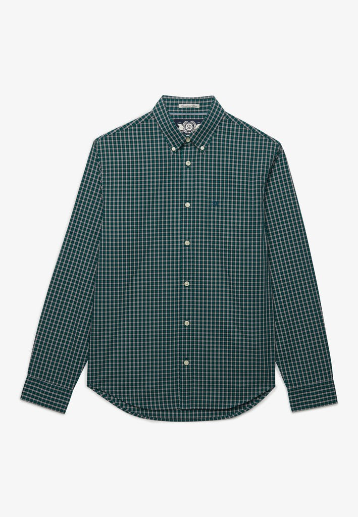 SUPERDRY PREPPY POPLIN LS SHIRT - GREEN