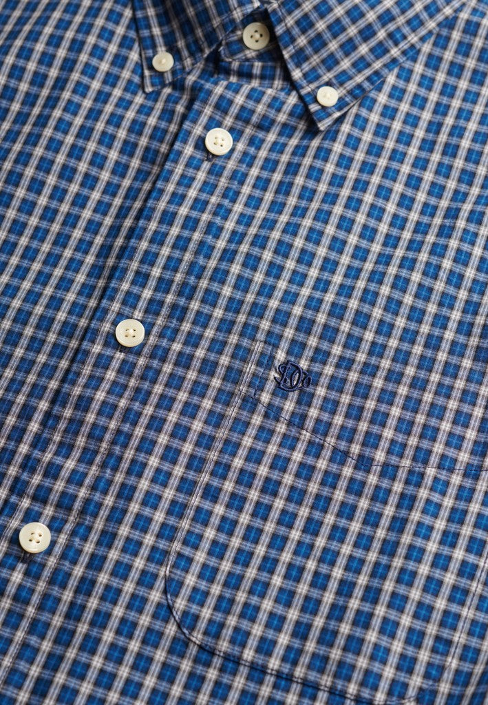 SUPERDRY PREPPY POPLIN LS SHIRT - BLUE