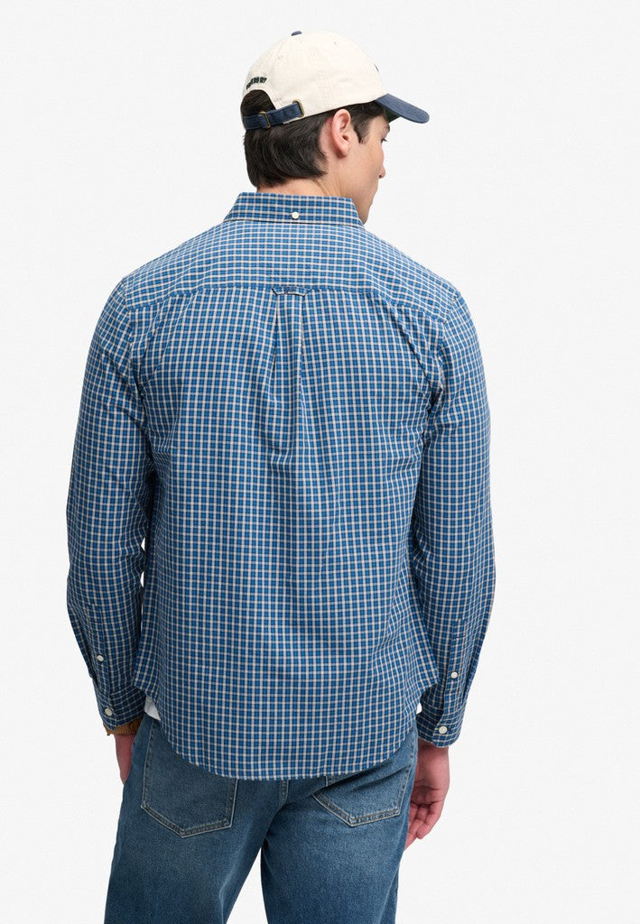 SUPERDRY PREPPY POPLIN LS SHIRT - BLUE