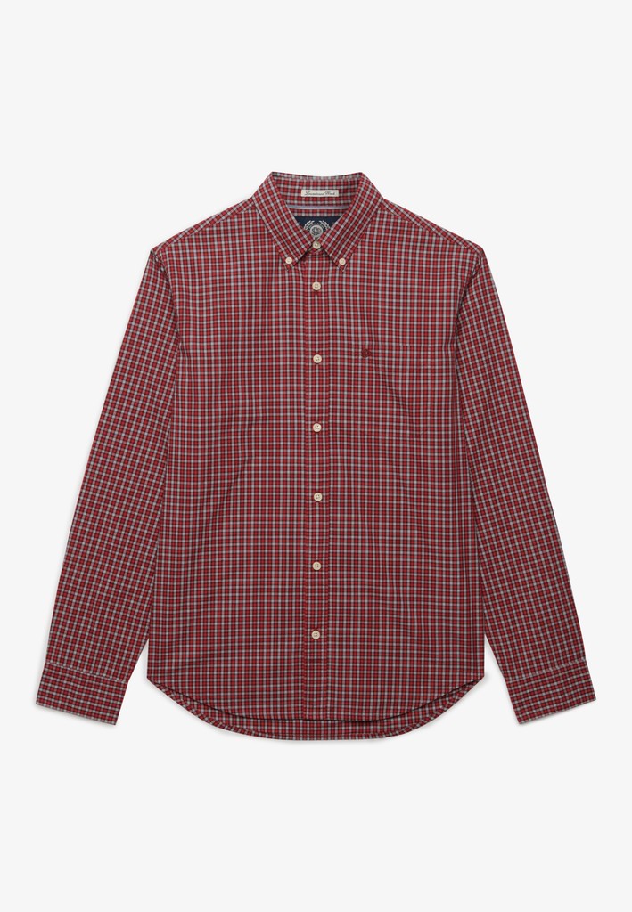 SUPERDRY PREPPY POPLIN LS SHIRT - GLEN RED