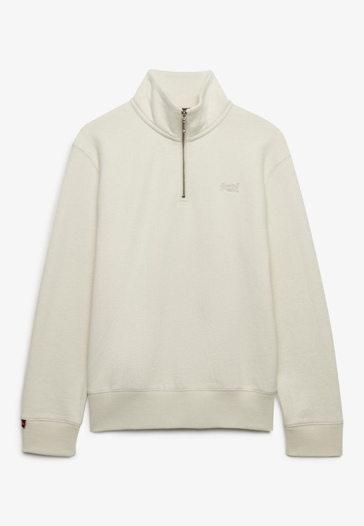 SUPERDRY ESS LOGO 1/2 ZIP - BIRCH