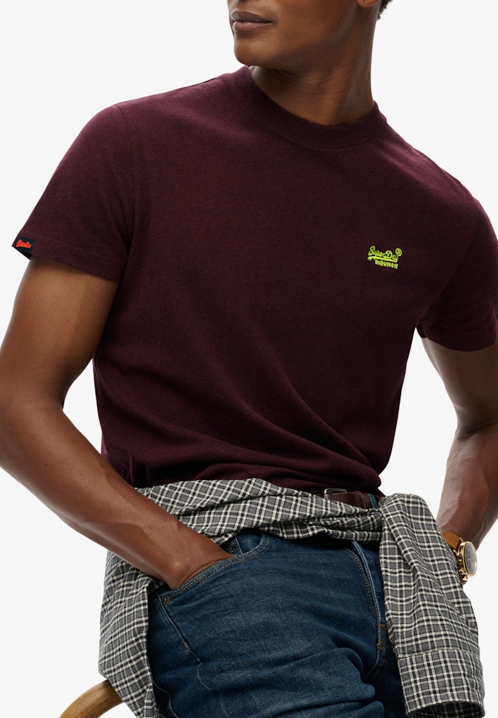 SUPERDRY ESS LOGO EMB TEE - TAWNTY