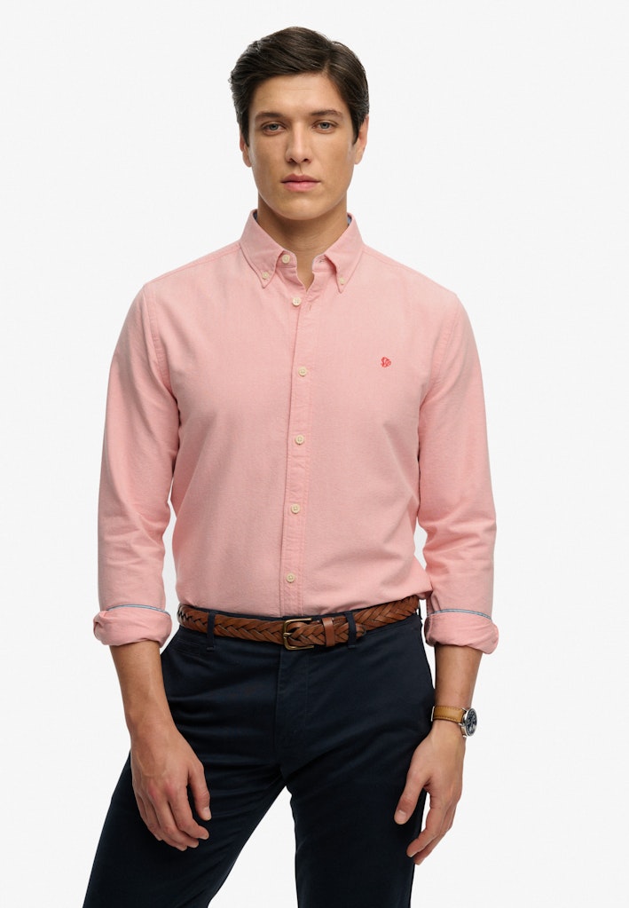 SUPERDRY PREPPY OXFORD LS SHIRT - PEACH