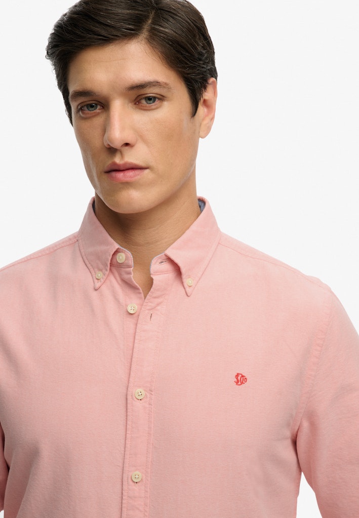SUPERDRY PREPPY OXFORD LS SHIRT - PEACH