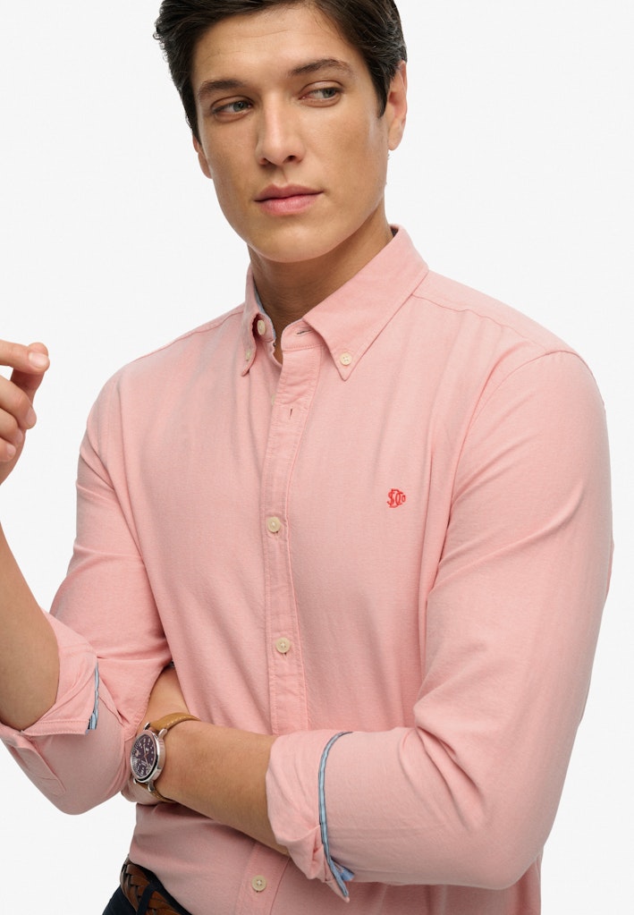 SUPERDRY PREPPY OXFORD LS SHIRT - PEACH