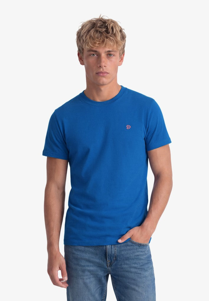 SUPERDRY ESS SDCO LOGO EMB TEE - MONACO BLUE