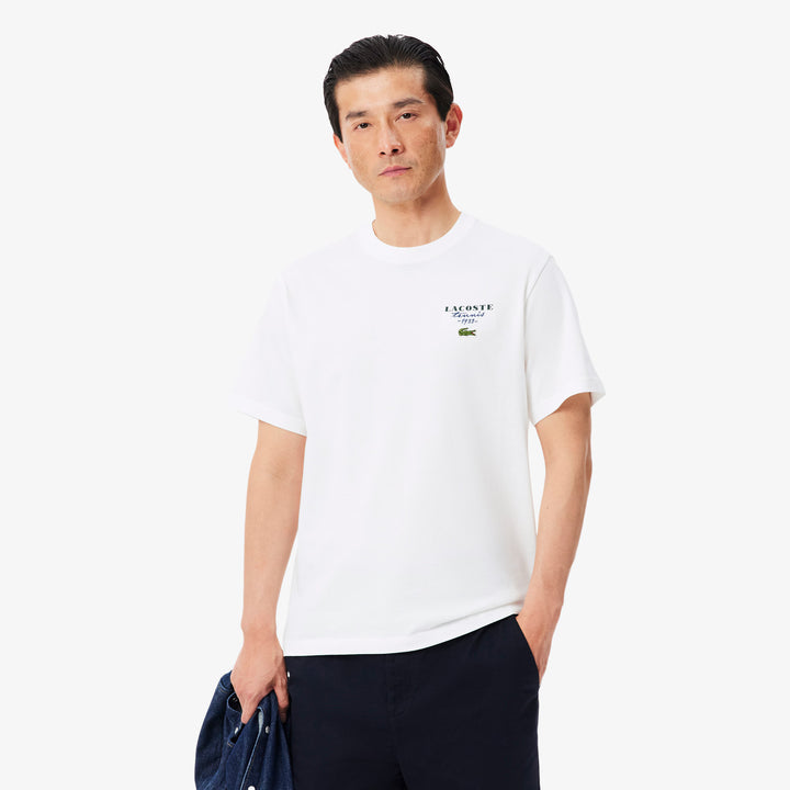 LACOSTE PRINTED TEE - WHITE