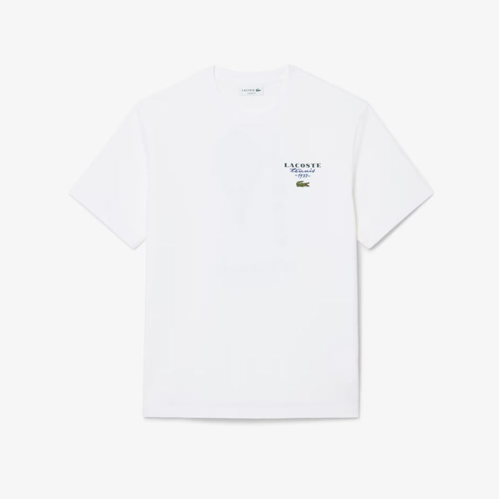 LACOSTE PRINTED TEE - WHITE