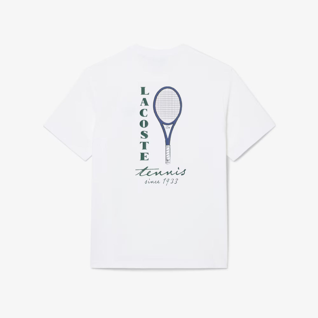 LACOSTE PRINTED TEE - WHITE