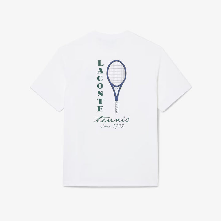 LACOSTE PRINTED TEE - WHITE