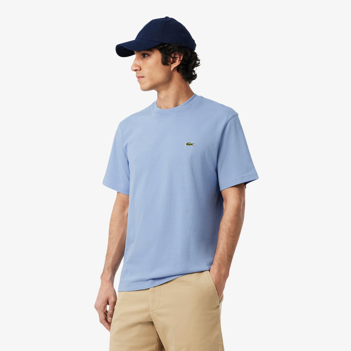 LACOSTE COTTON T-SHIRT - LIGHT BLUE