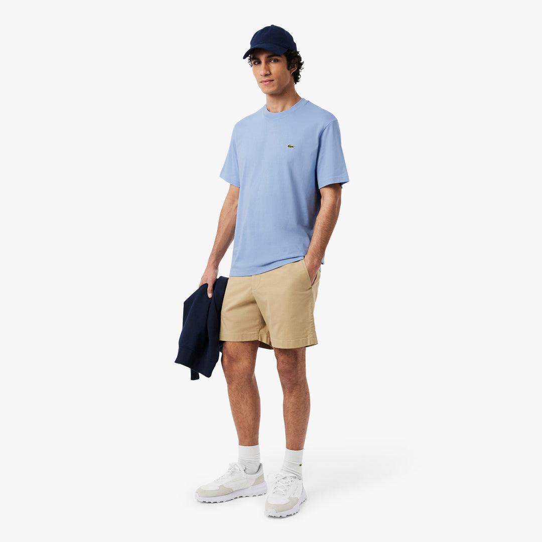 LACOSTE COTTON T-SHIRT - LIGHT BLUE