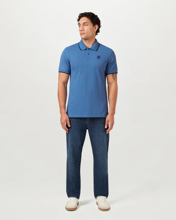 BELSTAFF TIPPED POLO - MARINE BLUE