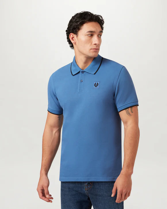 BELSTAFF TIPPED POLO - MARINE BLUE