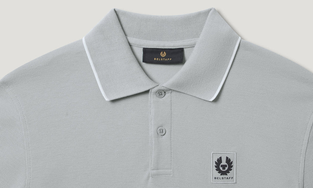 BELSTAFF TIPPED POLO - QUARRY BLUE