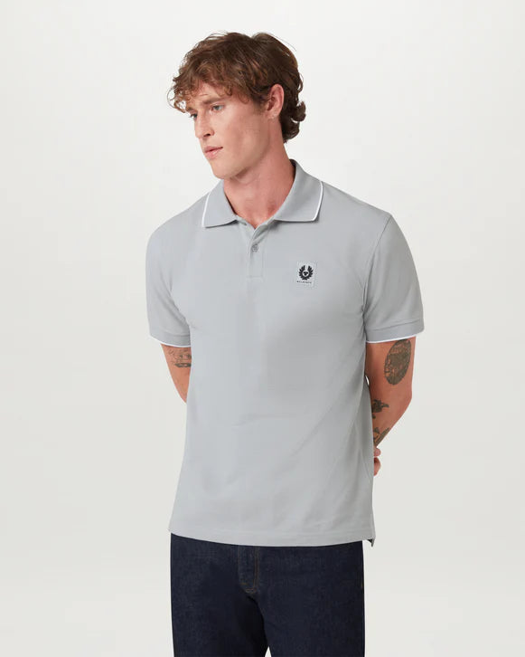 BELSTAFF TIPPED POLO - QUARRY BLUE