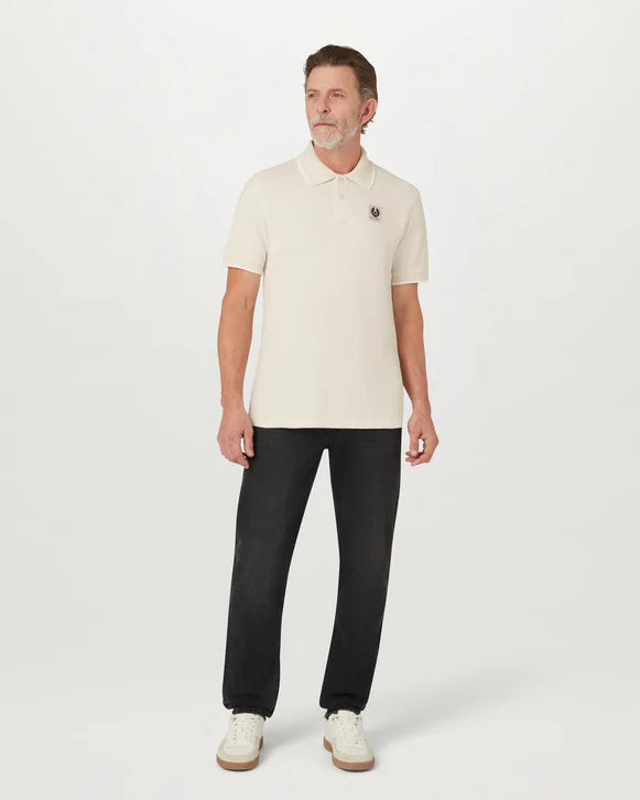 BELSTAFF TIPPED POLO - SILVER BIRCH