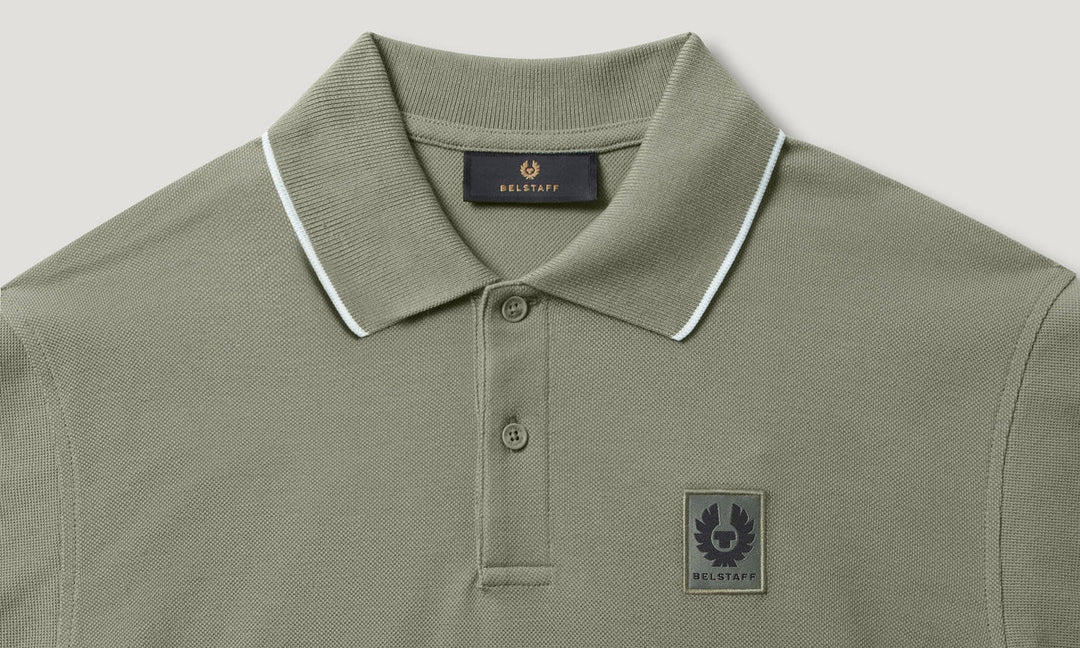 BELSTAFF TIPPED POLO - SAGE GREEN