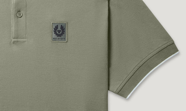 BELSTAFF TIPPED POLO - SAGE GREEN