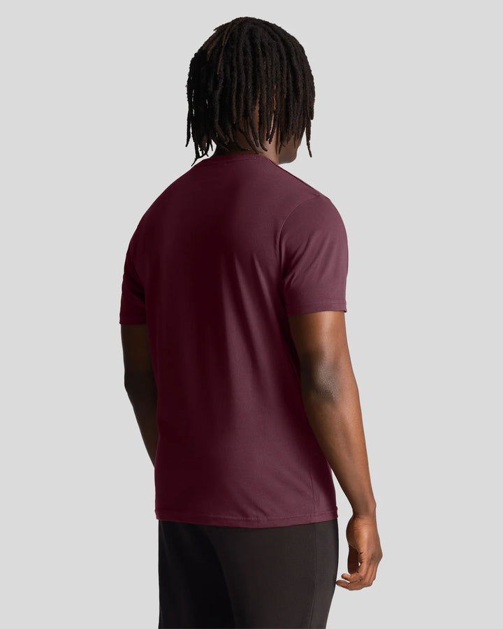 LYLE & SCOTT PLAIN TEE - BURGUNDY