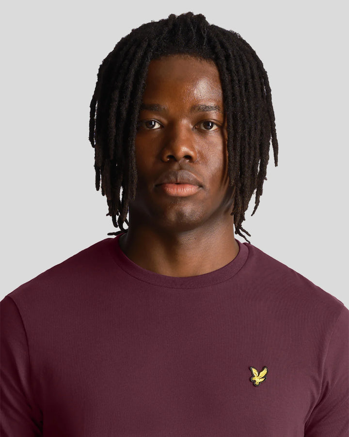 LYLE & SCOTT PLAIN TEE - BURGUNDY