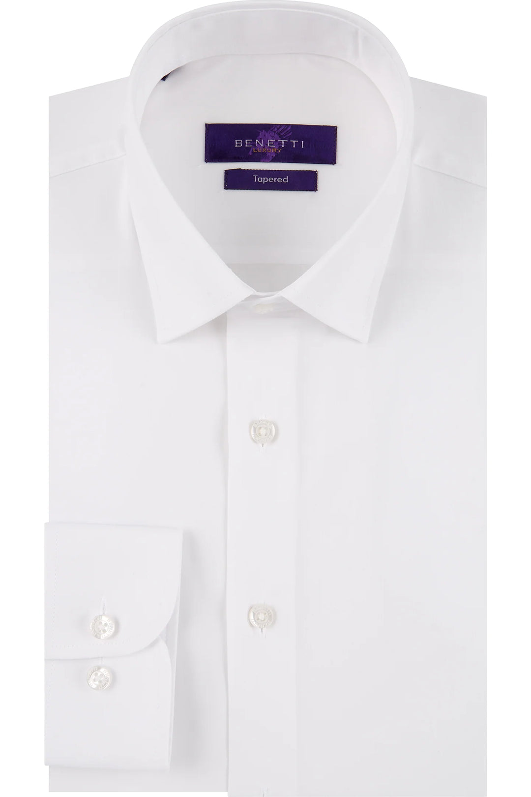 BENETTI ERIC TAPPERED SHIRT - WHITE