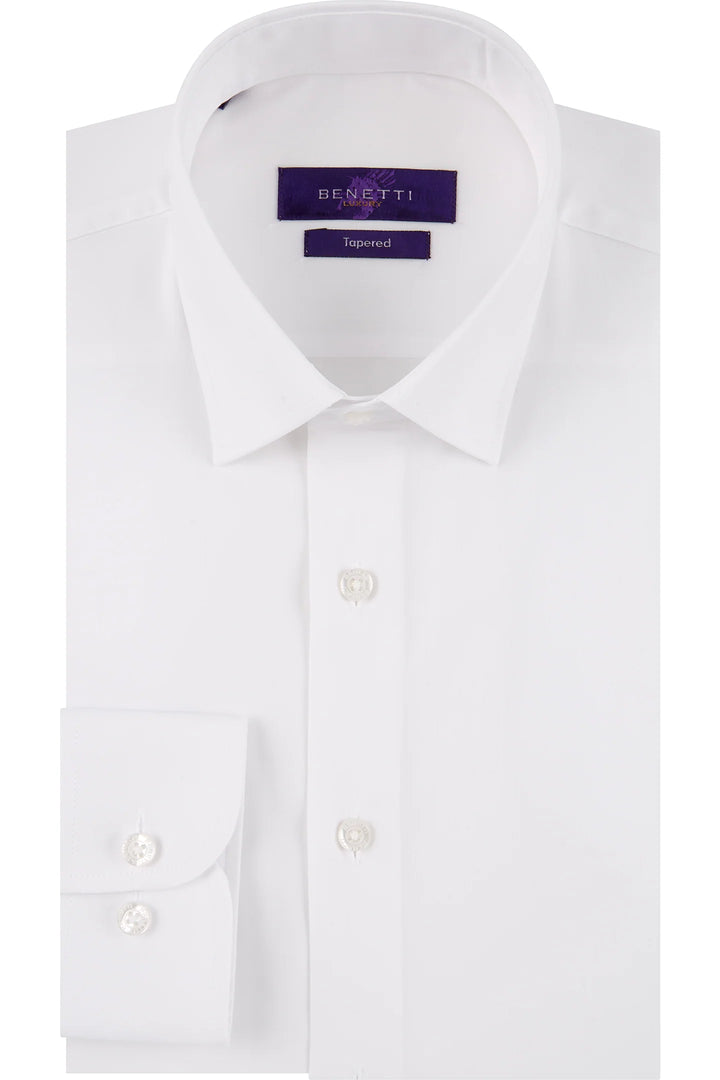 BENETTI ERIC TAPPERED SHIRT - WHITE
