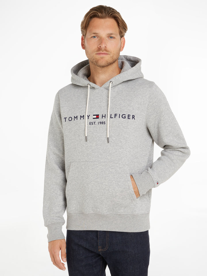 TH CORE TOMMY LOGO HOOD - GREY