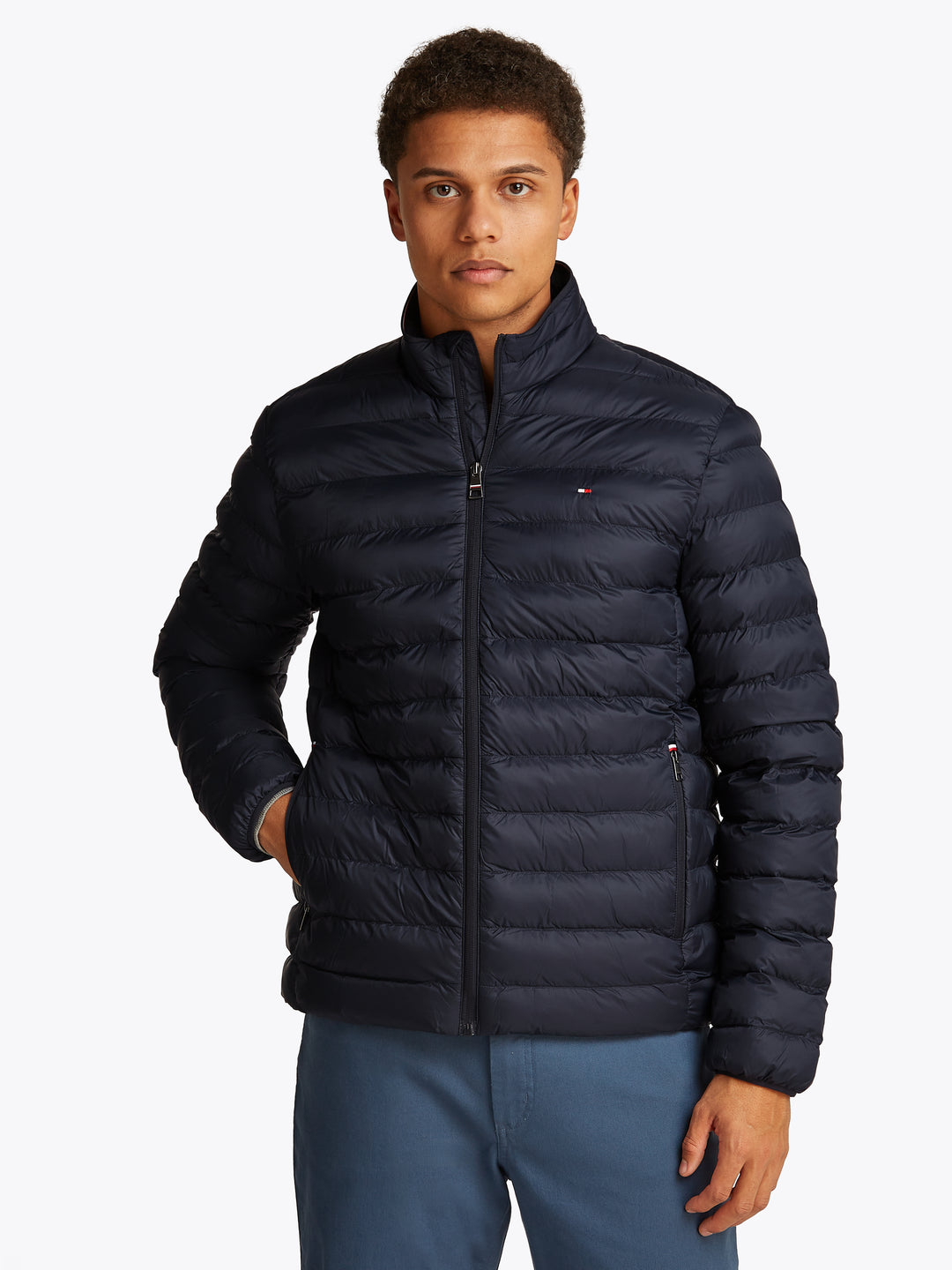 TH CORE PACKABLE RECYCLED JACKET - NAVY