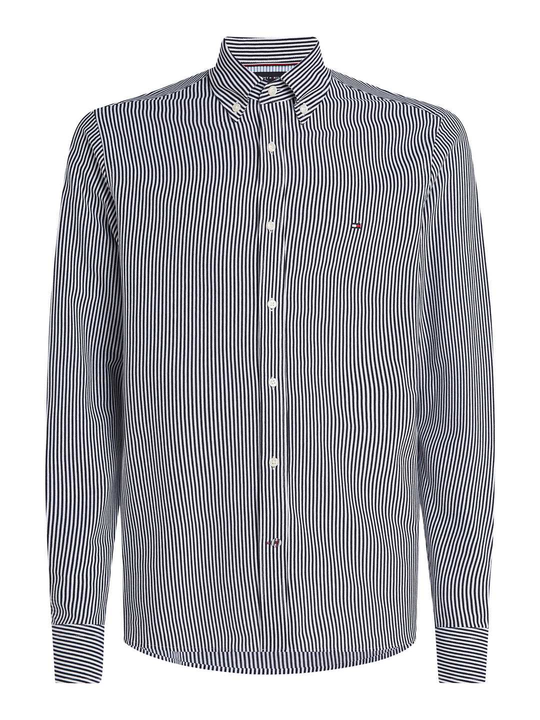 TH 1985 KNIT STRIPE SF SHIRT - NAVY/WHITE