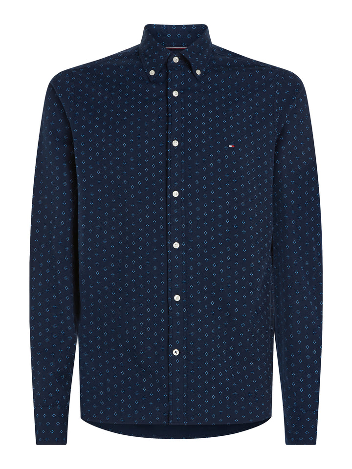 TH FLEX BRUSHED TWILL PRT SF SHIRT