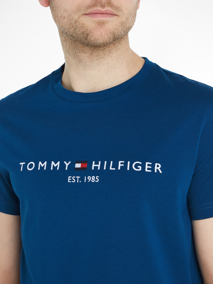 TH TOMMY LOGO TEE - DEEP INDIGO