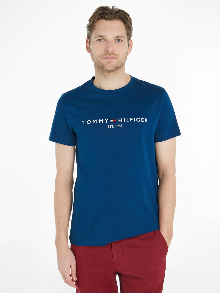 TH TOMMY LOGO TEE - DEEP INDIGO